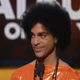 Prince introduces the nominees for Album of the Year at the Grammys Feb. 8, 2015, in Los Angeles.
CBS screenshot